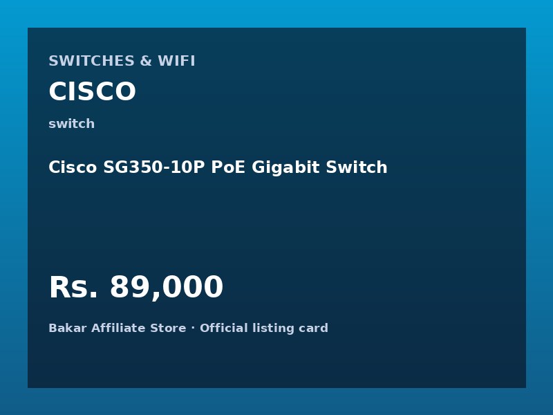 Cisco SG350-10P PoE Gigabit Switch