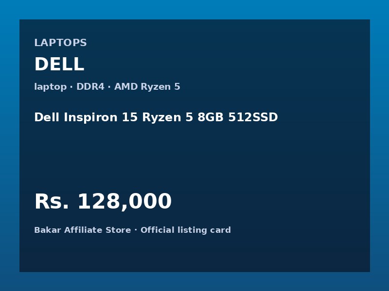 Dell Inspiron 15 Ryzen 5 8GB 512SSD