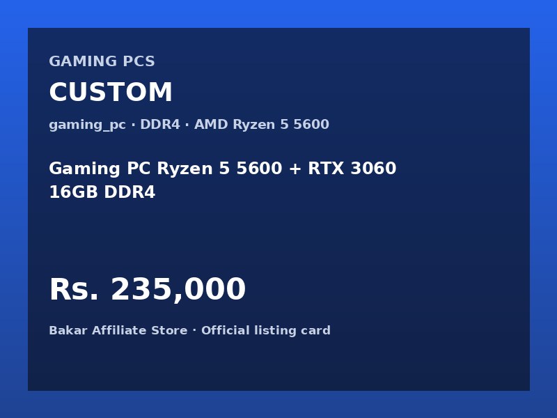 Gaming PC Ryzen 5 5600 + RTX 3060 16GB DDR4