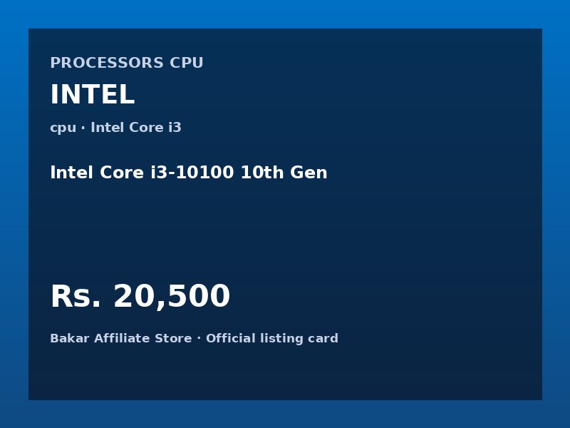 Intel Core i3-10100 10th Gen