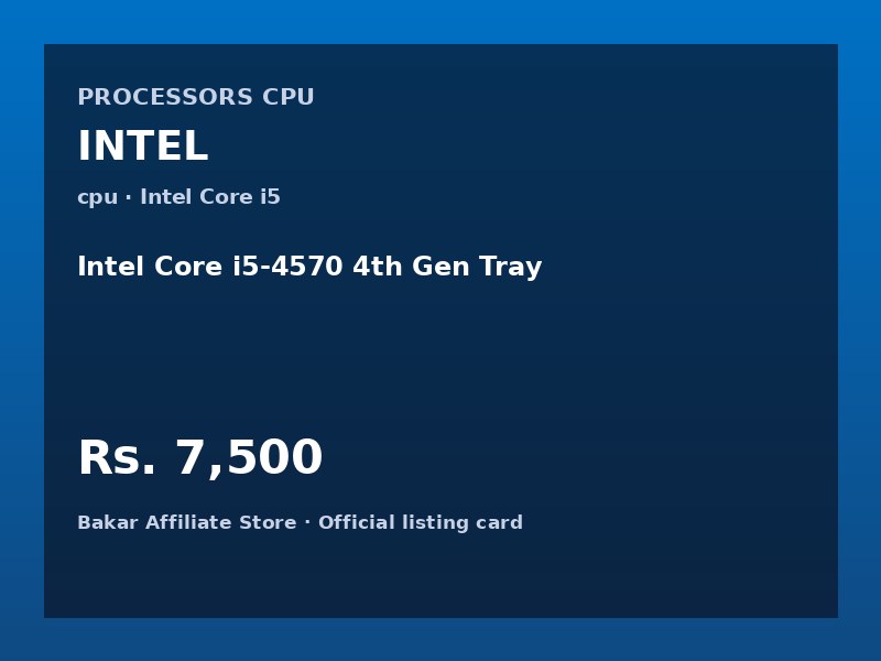 Intel Core i5-4570 4th Gen Tray