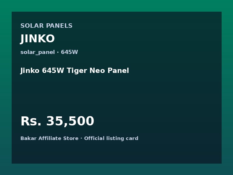 Jinko 645W Tiger Neo Panel