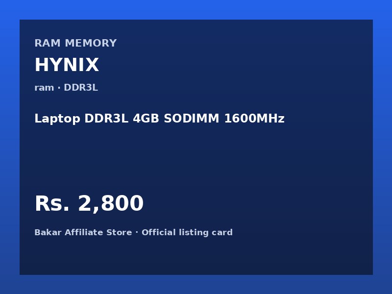Laptop DDR3L 4GB SODIMM 1600MHz