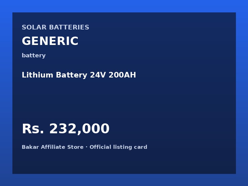Lithium Battery 24V 200AH