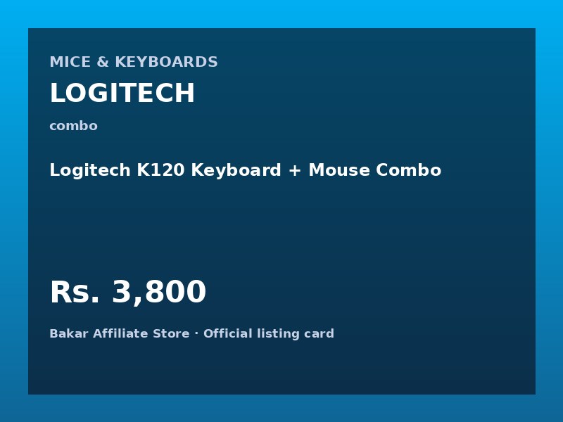 Logitech K120 Keyboard + Mouse Combo