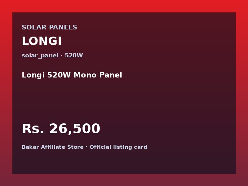 Longi 520W Mono Panel