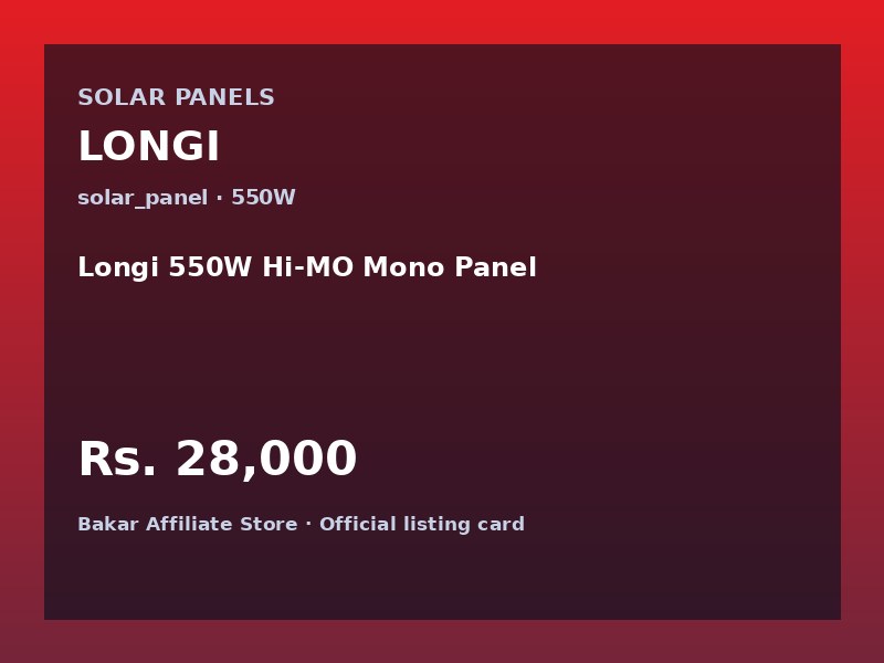 Longi 550W Hi-MO Mono Panel