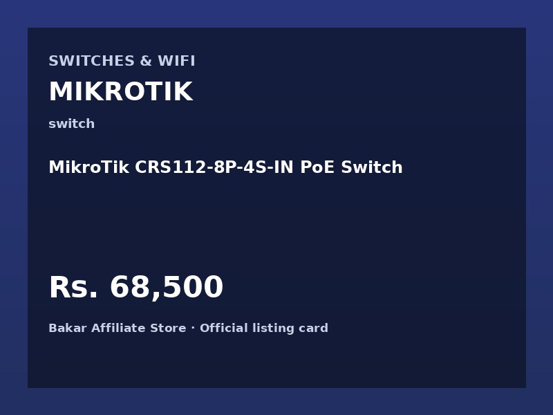 MikroTik CRS112-8P-4S-IN PoE Switch
