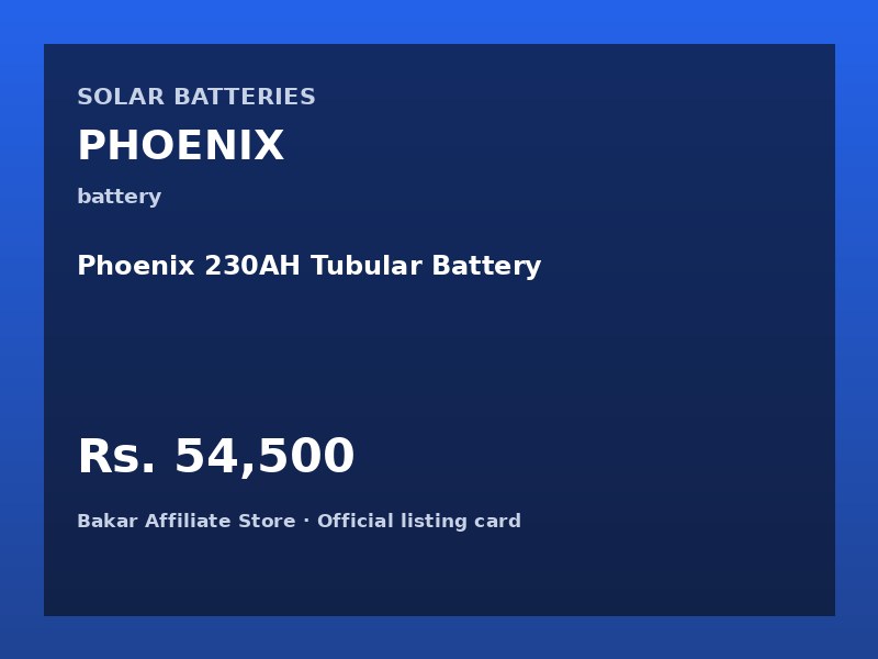 Phoenix 230AH Tubular Battery