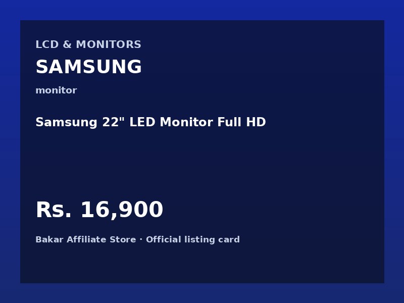 Samsung 22" LED Monitor Full HD