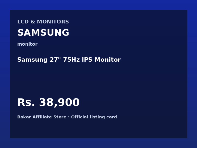 Samsung 27" 75Hz IPS Monitor