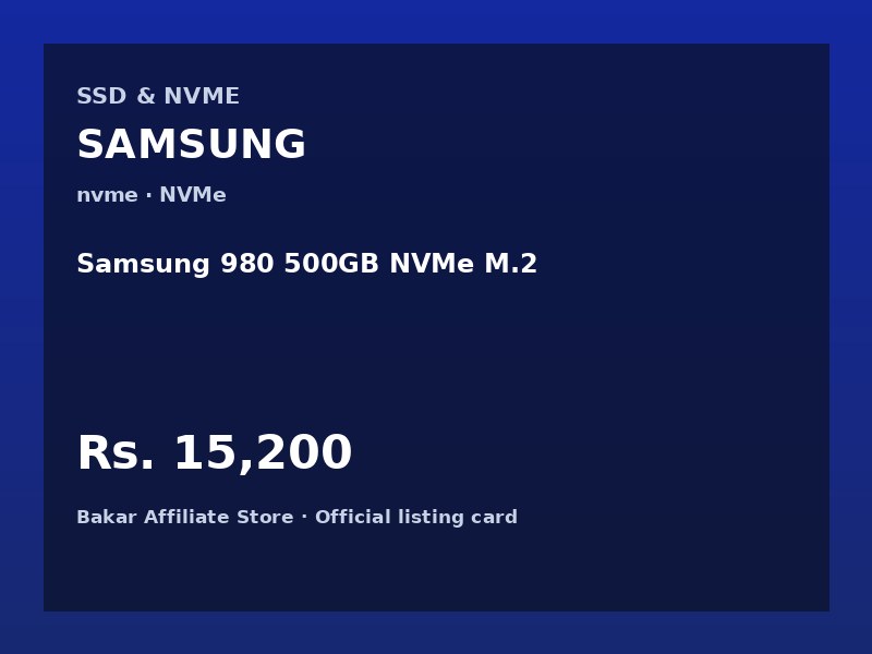 Samsung 980 500GB NVMe M.2
