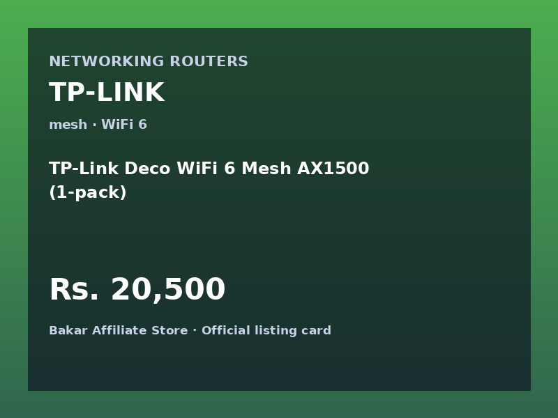 TP-Link Deco WiFi 6 Mesh AX1500 (1-pack)
