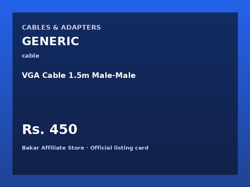 VGA Cable 1.5m Male-Male