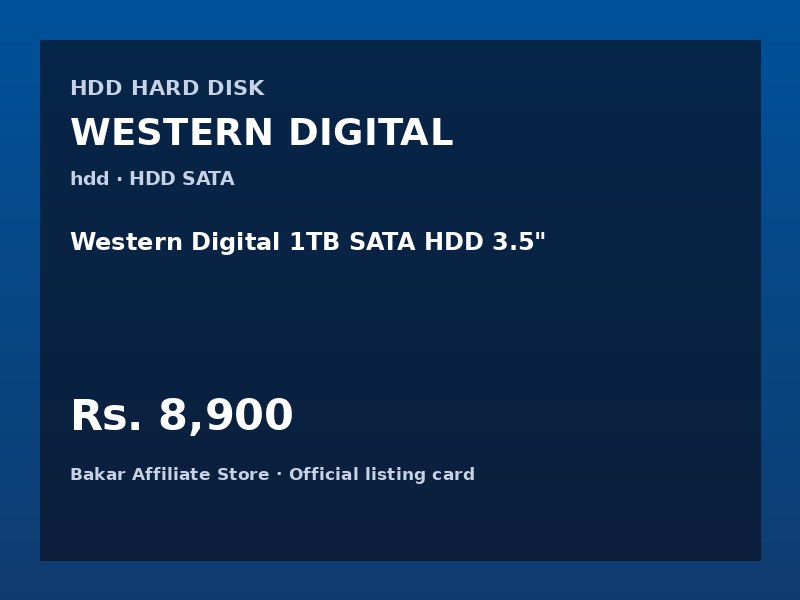 Western Digital 1TB SATA HDD 3.5"