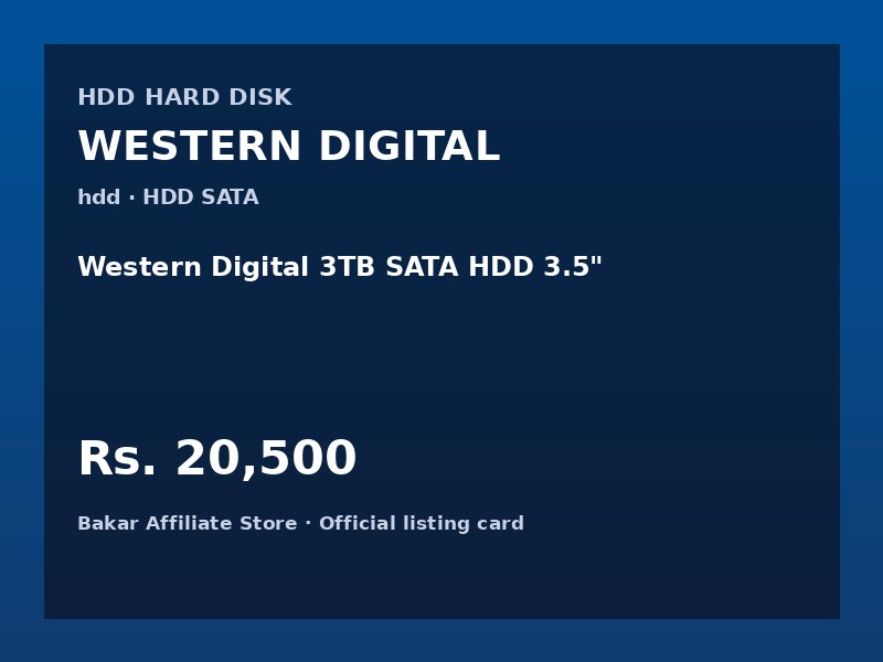 Western Digital 3TB SATA HDD 3.5"